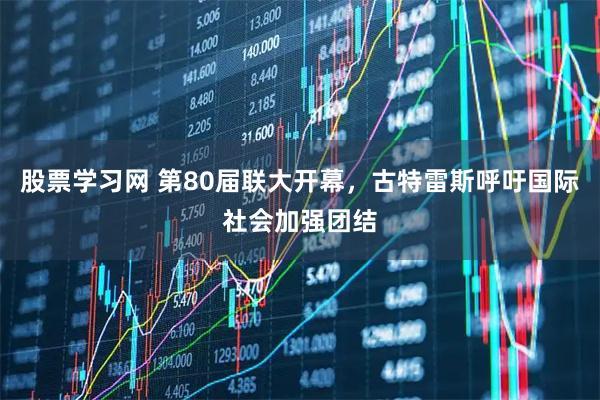 股票学习网 第80届联大开幕，古特雷斯呼吁国际社会加强团结